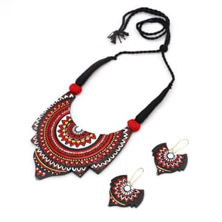Le bijouxistic EKAM EK AMdala inspired necklace set with earrinsg for women