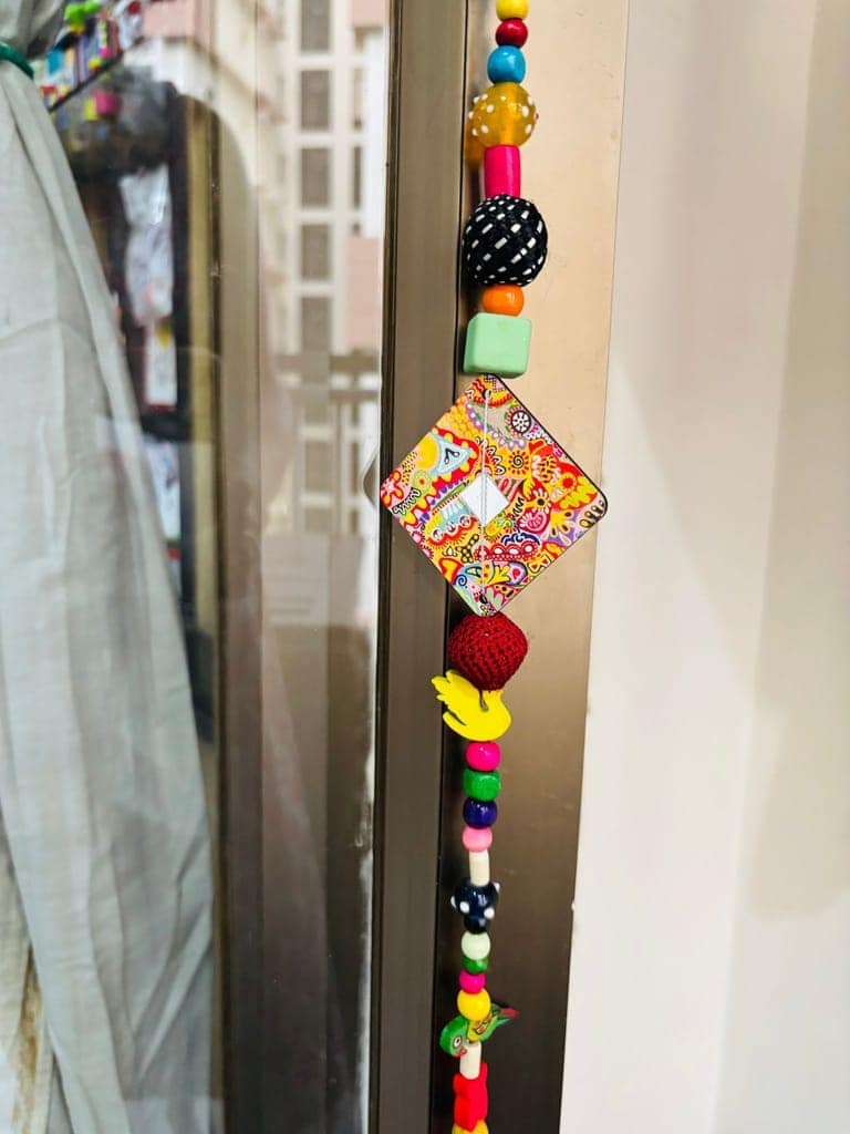 Boho Beaded Wall Hanging – 6 ft Type 1 view 2