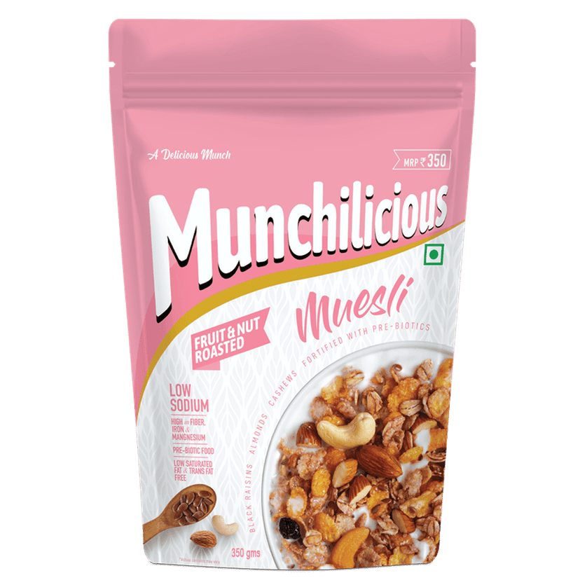 Munchilicious Muesli Fruit & Nut Roasted - 350gm