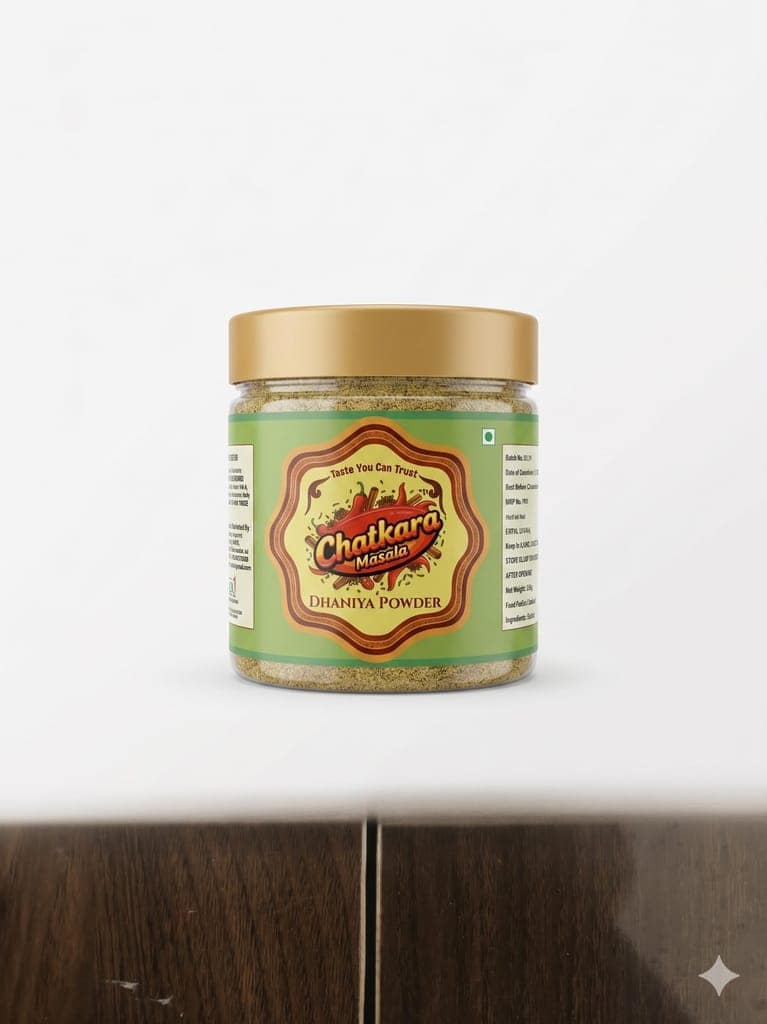 Chatkara Masala Dhaniya Powder | Coriander Powder for Cooking | Fresh Ground Spice for Daily Use | Ideal for Curry Gravy and Seasoning