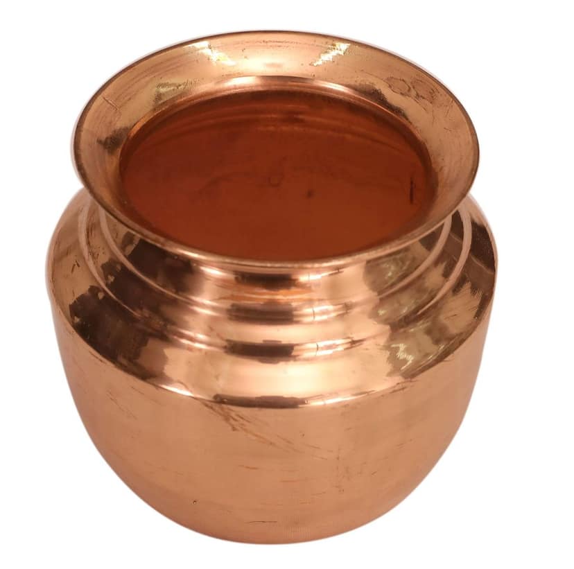 Poompuhar Copper Plain Chembu(3 inch x4 inchx 4.5 inch) view 2
