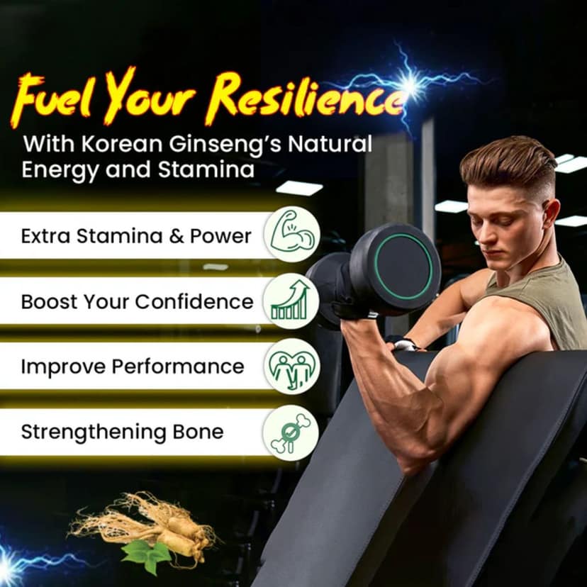 Cipzer Korean Ginseng (60 Capsules): Peak Vitality, Focus, and Stress Resilience for Modern Life view 2