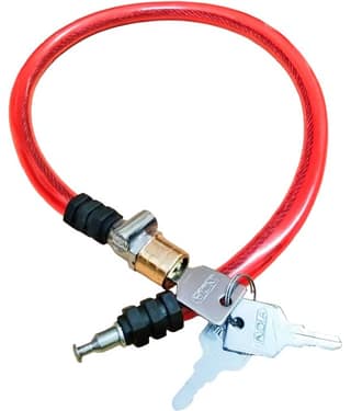 Parcon Multicolour Cable Type Helmet Lock - Key Lock