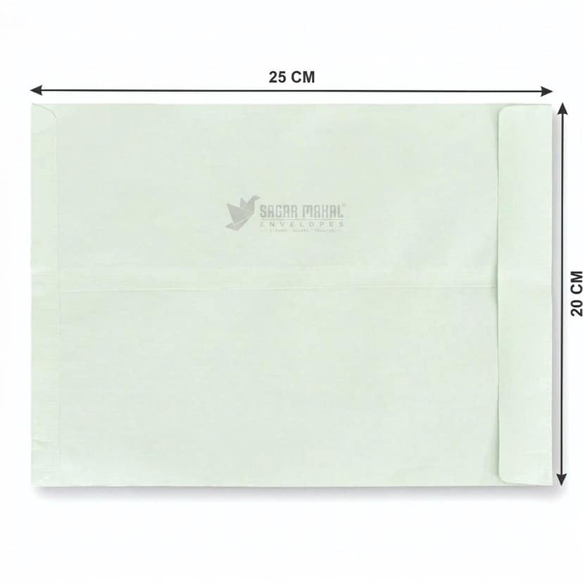 Premium 10 x 8 Inch Green Cloth Lined Envelopes - 100 GSM (Fine Quality, Pack of 100) | Secure Tear-Resistant Mailers for A5 Documents, Photos, & Certificates