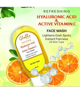 Globus Naturals Hyaluronic acid Vitamin C Face Wash, 100ml