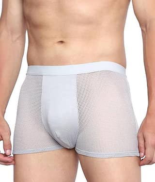mens dot net briefs Pack of 1 Lycra Trunks For Men's ( White )