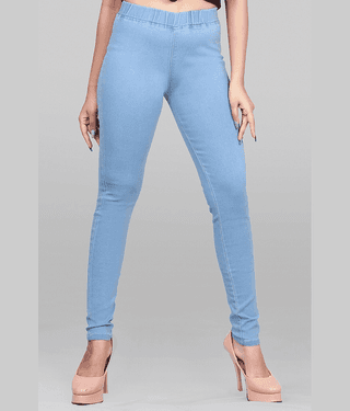 EVYAVAN ENTERPRISE - Denim Regular Fit Light Blue Women's Jeggings ( Pack of 1 )