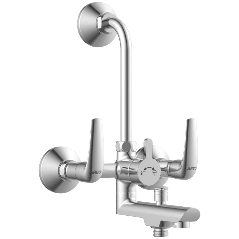 CM-2522 Wall Mixer 3 In 1 With Connecting Legs With Wall Flange view 2
