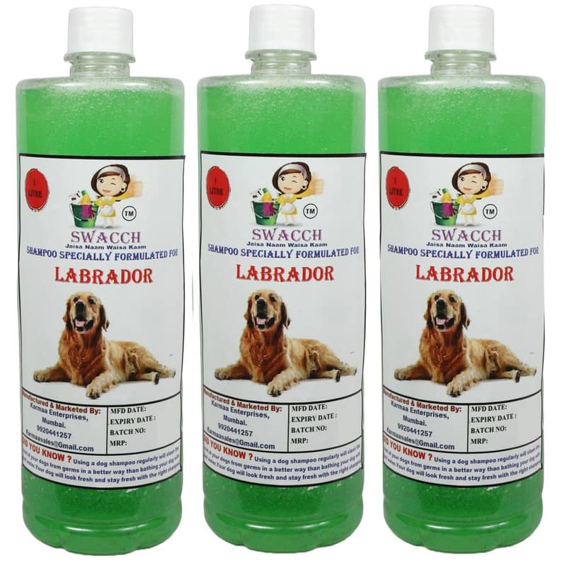 Swacch Shampoo Specially Formulated for Labrador (1 Litre) (Pack of 3) Neem Alovera view 2
