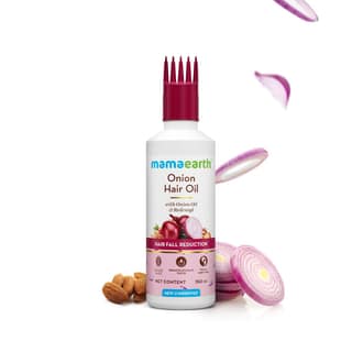 Mamaearth Onion Hair Oil for Hair Growth & Hair Fall Control with Redensyl 150ml Mamaearth Onion Hair Oil for Hair Growth & Hair Fall Control with Redensyl 150ml - Multicolor / 150 ml (Pack of 1)