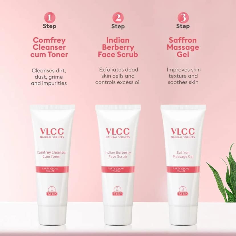 VLCC Party Glow Single Facial Kit( 60 gm each) Pack of 2 view 2