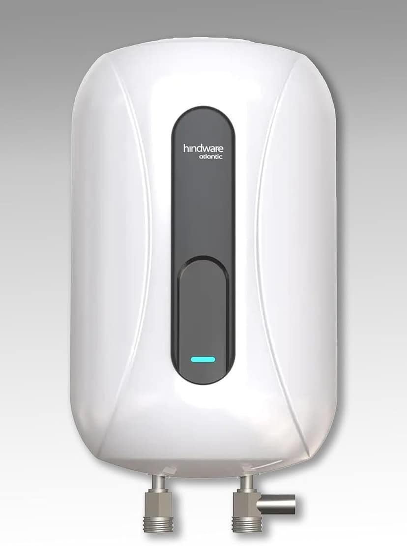 Hindware Smart Appliances Immedio x 5.5L Instant Water Geyser, High Grade Stainless-Steel Tank, I-Thermostat Feature & Pressure Release Valve - White & Black