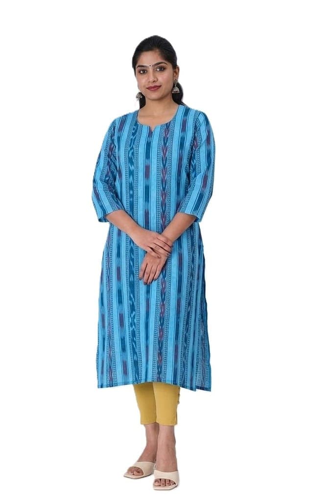 GHL Handloom Sambalpuri Straight Cotton Kurti
