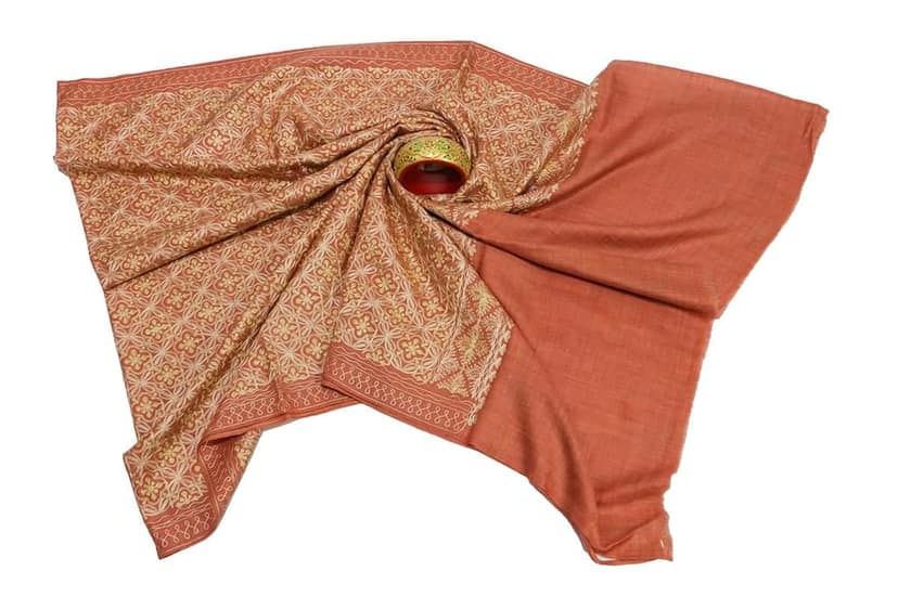 COTTAGE Traditional Pure Wool Stole Ruffle Eri, Handmade Soft Wool Unisex Stoles Stole/Shawl for Women and Men (28x80 Inch_Multicolor)
