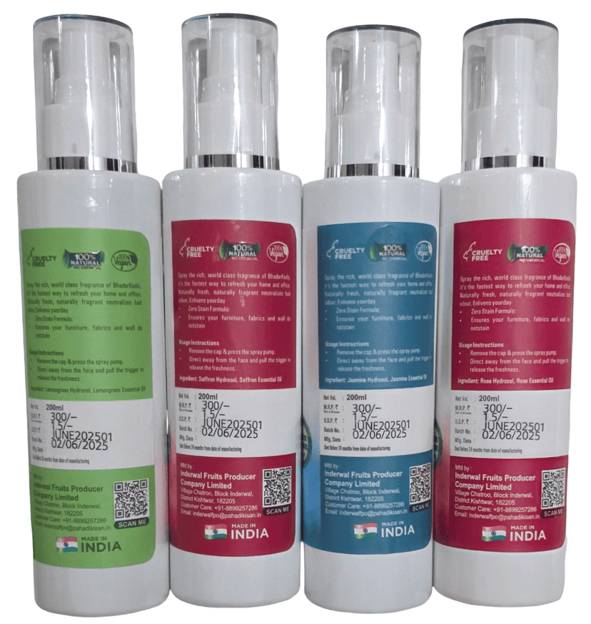 Room Freshner Combo (1 Rose, 1 Kesar, 1 Jasmine, 1 Lemongrass) view 2