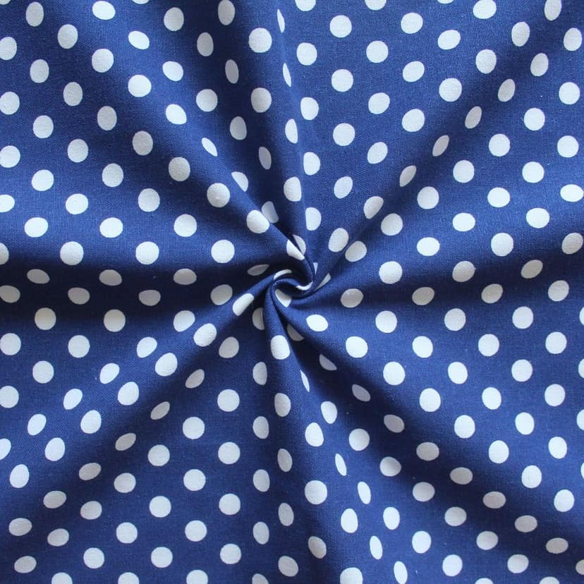 AIRWILL 100% Cotton Quality Polka Pattern Printed Free Sized Apron with 1 Center Pocket (Red,Blue, Pack of 2) view 2