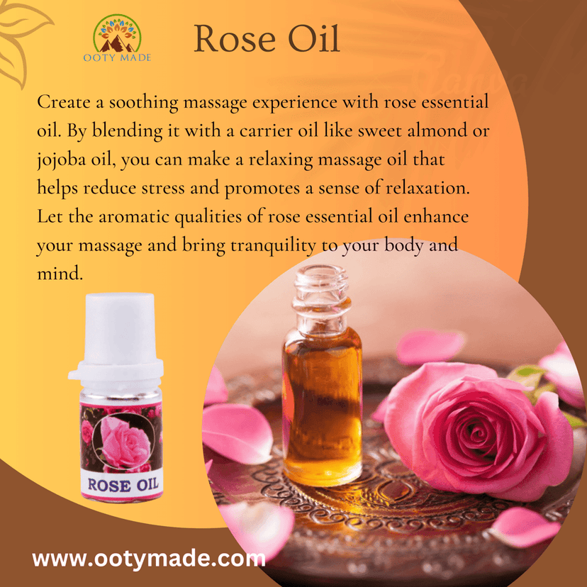 Buy rose essential oil for skin, hair, and aroma diffusers. view 2