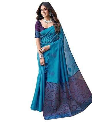 Buy Latest Indian silk Saree With Blouse Piece