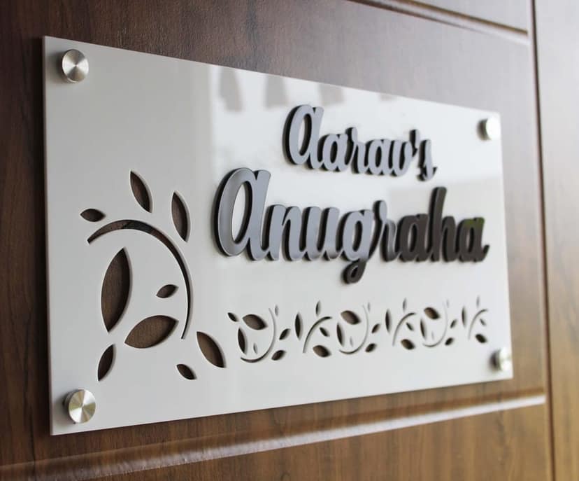 iCreations The Perfect Housewarming Gift: Personalized Nameplate with Black Embossed Letters view 2