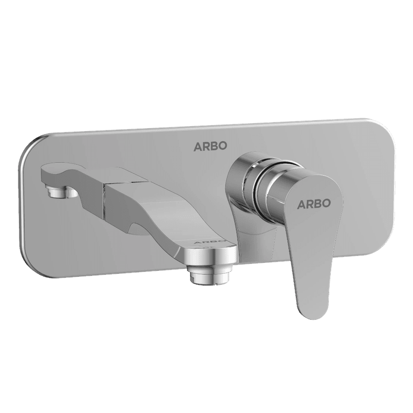 PR-2167 Exposed Part Kit For Single Lever Basin Mixer Wall Mounted With Consisting Of Operative Lever, Basin Spout & Wall Flange