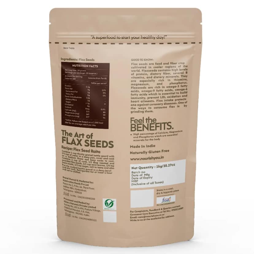 nourish you Raw Flax Seeds view 2