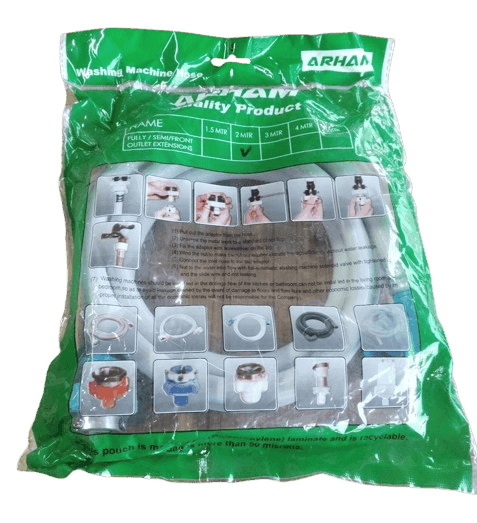 PVC Arham Washing Machine Hose Pipe, White
