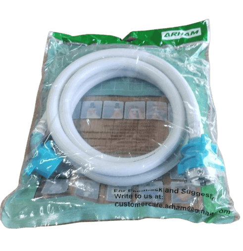 PVC Arham Washing Machine Hose Pipe, White view 2