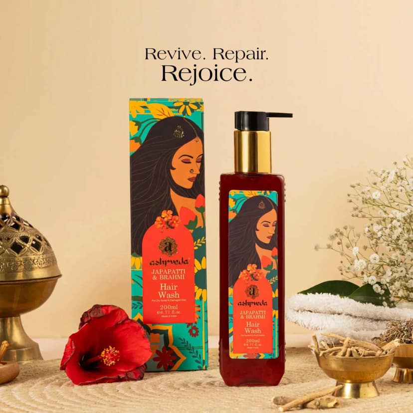 ashpveda Japapatti Brahmi Hair Wash Shampoo for Dry Scalp