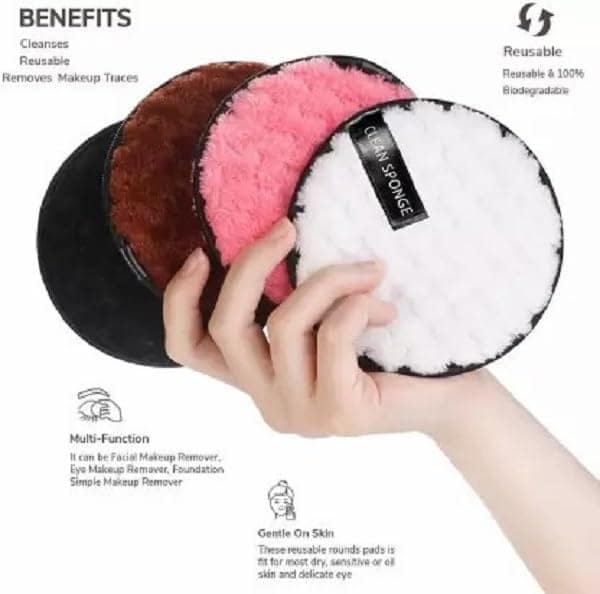 Makeup Remover Pads,Ultra-Soft,Reusable, Microfiber Pad, wipes Makeup Remover view 2