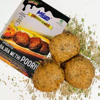 Millium High Protein Bajra Methi Poori Premix with Sprouted Pearl Millet Whole Wheat Flour and Natural Spices 500g