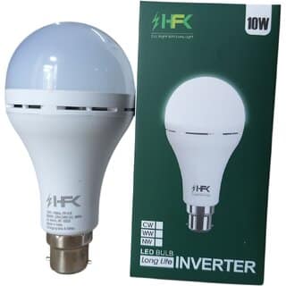 HFK 10W Inverter LED Bulb Up to 4 Hours Backup, Energy-Efficient Emergency Light with 1-Year Warranty