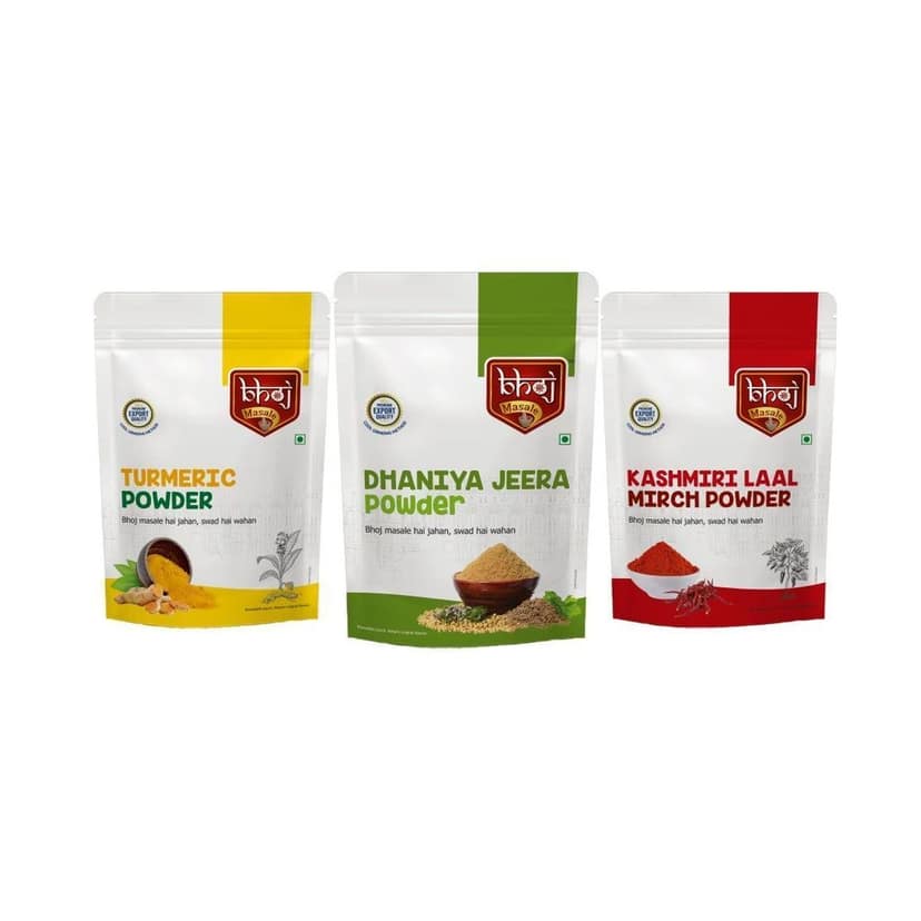 Turmeric, Dhania Jeera & Kashmiri Laal Mirch Powder Combo 600gm