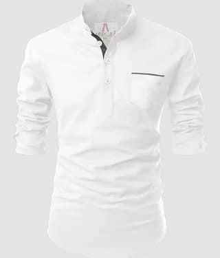 Apektra Grey Cotton Men's Shirt Style Kurta ( Pack of 1 )