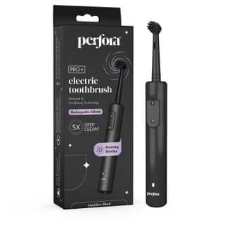 Perfora PRO+ Oscillating Electric Toothbrush | 2 Years Warranty | Electric Toothbrush Rechargeable, Electric Brush, Toothbrush Electric Adult, 8800 RPM, 1 Mode, 2 min Auto Timer (Limitless Black)