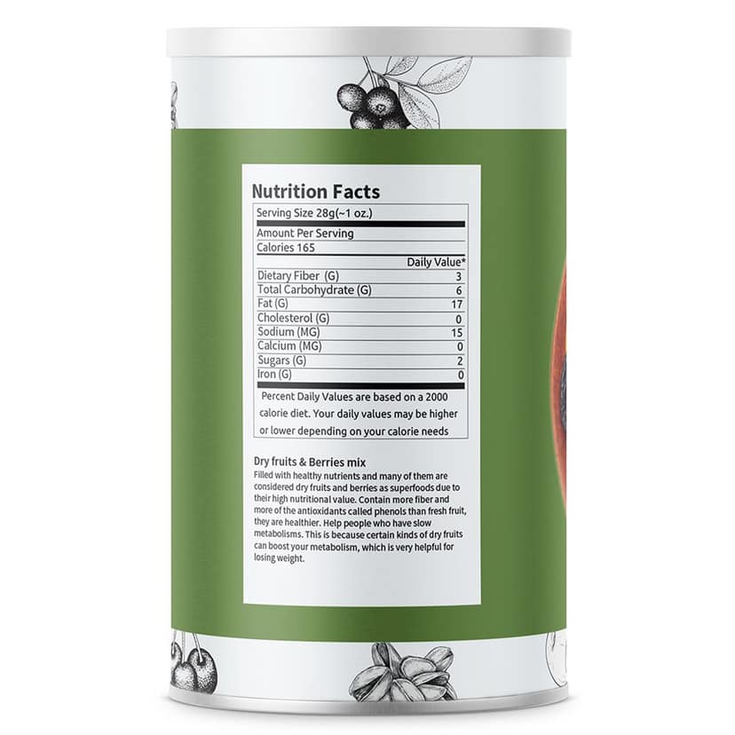 Dry fruits & Berries mix – 250gm | Healthy & Tasty Mix – Pistachios, Raisins, Apricot, Cherry, Blueberry, Almond, Cranberry view 2