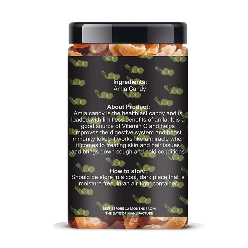 Manzar Organics Amla Candy - Dried Mouth Freshener Jar 500gm view 2