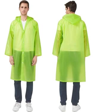 Infispace Pack of 1 Unisex Raincoat With Hood | Waterproof Rain Poncho | Material | Reusable | Lightweight | Universal Size | Raincoat for Men and Women raincoat raincoat lightwaight raincoat plastick raincoat hiking raincoat barsati rainsuit for r