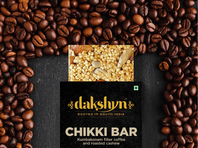 Dakshyn Chikki Bar - Kumbakonam Filter Coffee & Roasted Cashew (35g x 6 pack) | Premium Dry Fruit Chikki | Real Filter Coffee Brew | 100% Pure Jaggery | Soft Chikki - Crunchy, Not Hard | The Original Energy Bar view 2