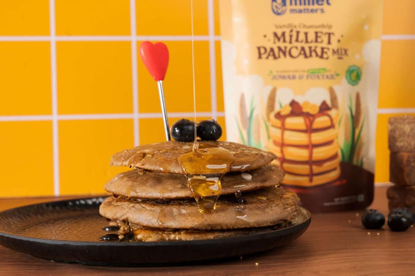 Millet Matters Vanilla Chocochip Millet Pancake Mix Pack of 2 (175 g Each) view 2