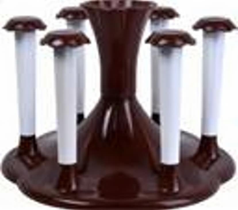 Dark Wolf Brown Plastic Glass Stand Kitchen and Dining Organizer view 2