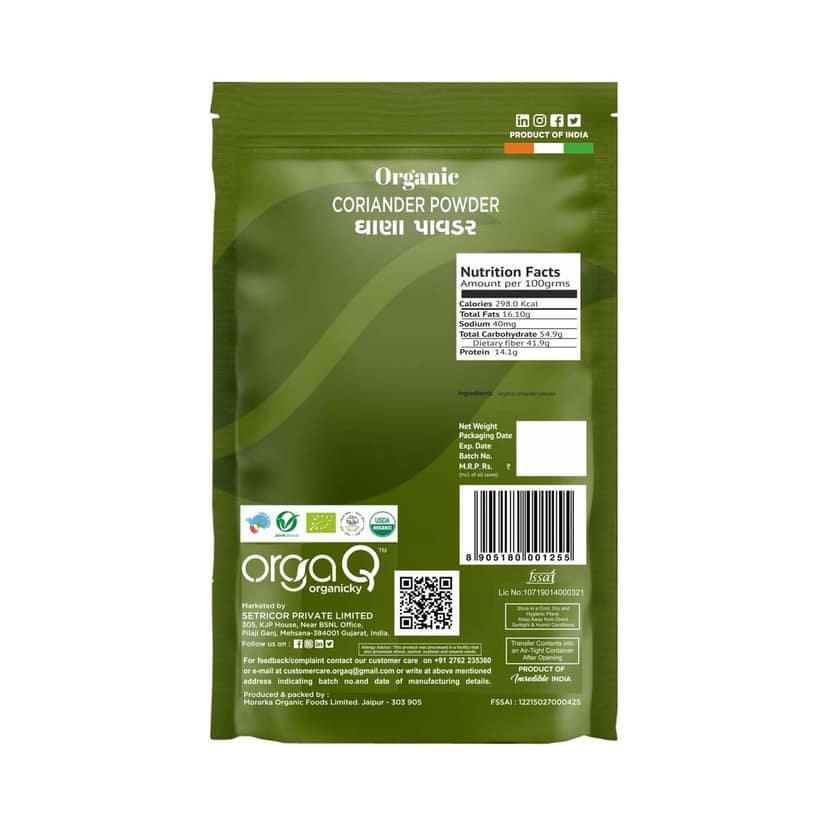 OrgaQ Organicky Organic Coriander/Dhaniya Powder view 2