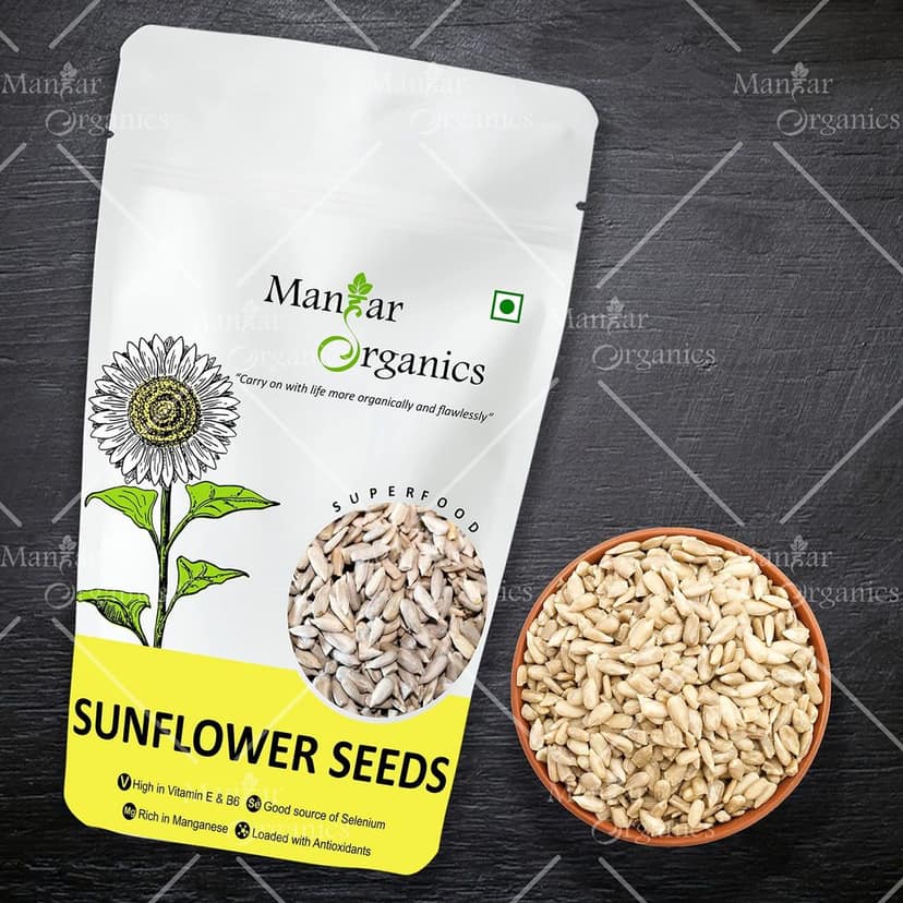 ManHar Organics Raw Sunflower Seeds 500gm For Eating- AAA Grade |Protein and Fiber Rich Superfood| view 2