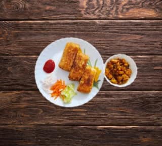 Egg Mughlai Parota with Aloo Dom