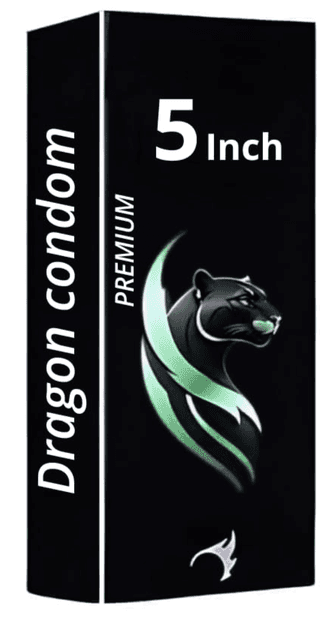 Dragon Condom for Men | 5 Inch | Premium Natural Latex | Ultra-Thin | Pre-Lubricated | Smooth Finish | Comfortable Fit