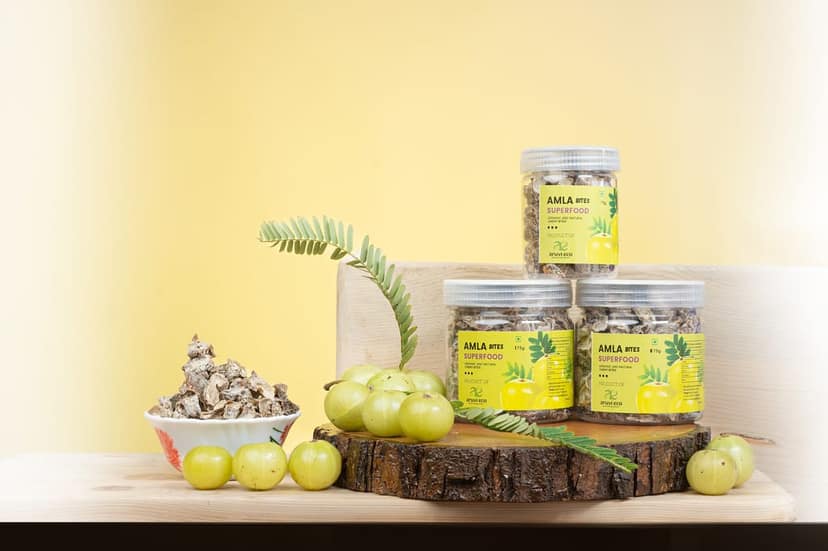ARUVI ECO Dried 100% Natural Indian Gooseberries (Amla/Awla) Candy || Salted Chatpata Bites With Fresh Ginger & Lemon || Healthy for Digestion, Skin Care & Hair Growth (175g) view 2