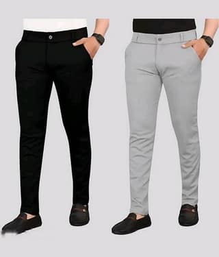 AGRAYYANA Regular Men's Trouser - Black ( Pack of 2 )