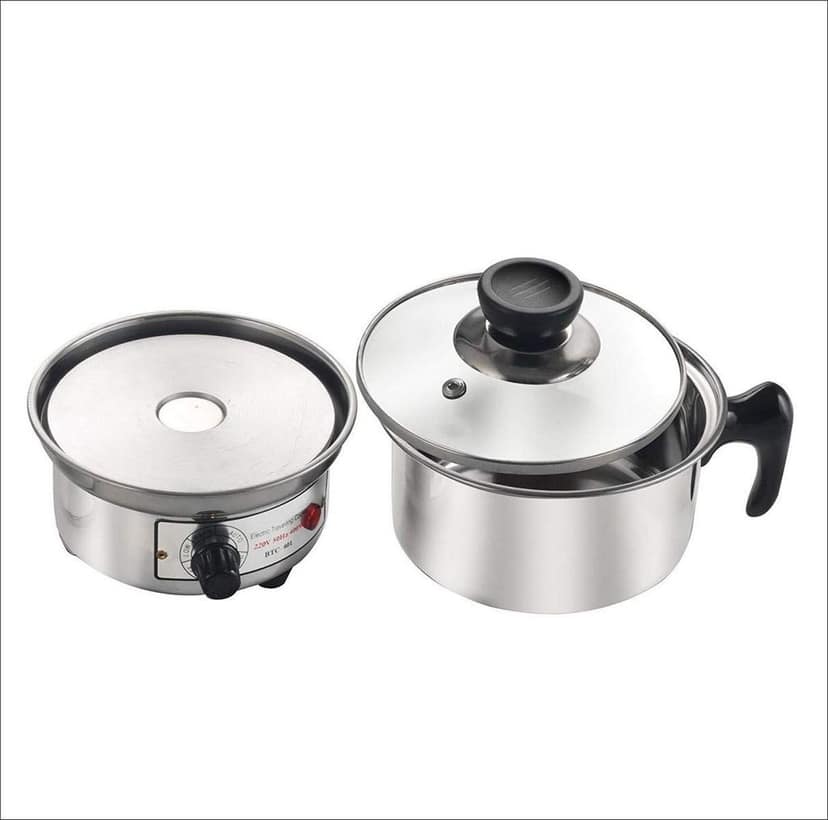 Baltra Glair Electric Kettle Multipurpose 900ml, 400 Watts, Stainless Steel Body with Glass Lid, 3 Boiling Modes, for Hot Water, Milk, Tea, Coffee, Cooking Oats, Noodles, Soup, Egg Boiler Machine view 2