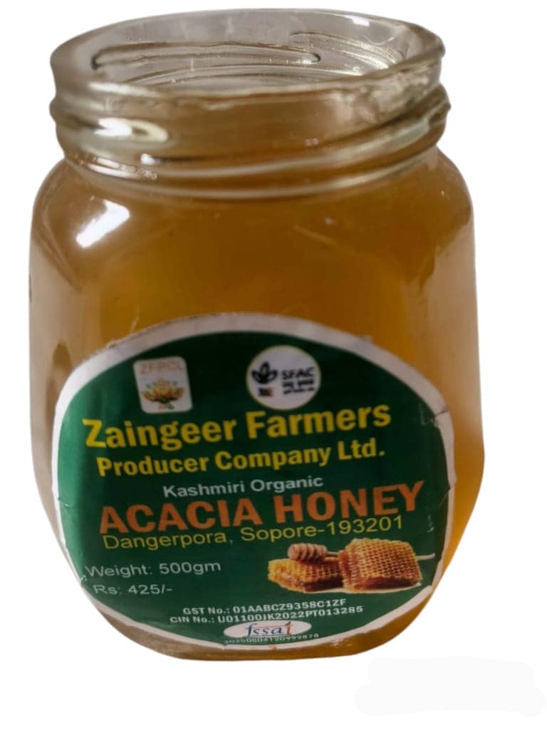 Zaingeer Farmers Kashmiri Organic Acacia Honey - 500gm Pure Natural Sweetener view 2