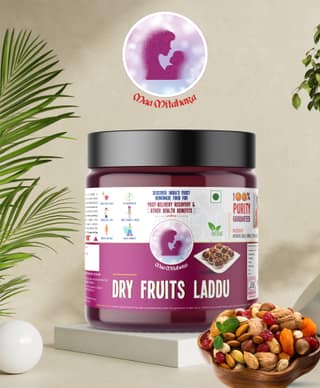 Maa Mitahara -- Dryfruits Laddu | Purely Made with Mixed Dry Fruits, Nuts, Seeds | No Sugar | No Jaggery | - 500 gm