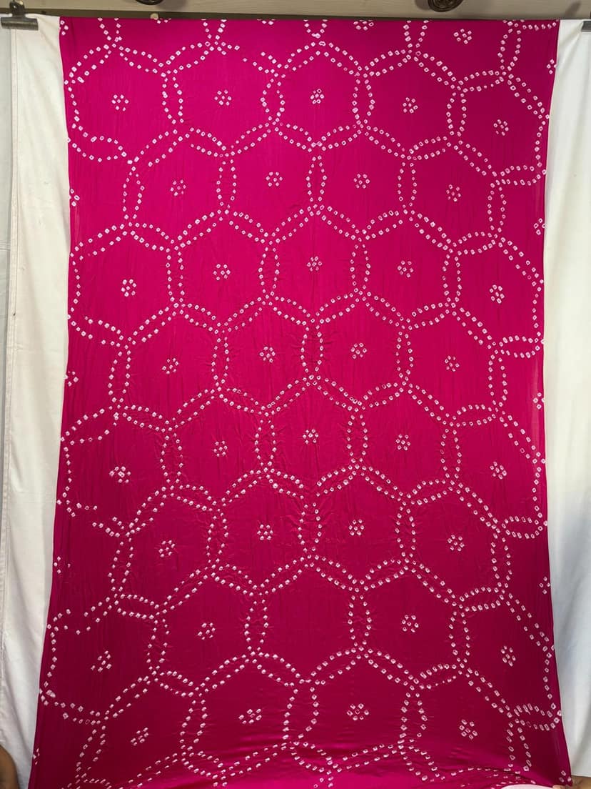 Kala Sanskruti All Over Pink Color Art Silk Bandhani Saree 6.5M with Blouse Piece Elegant Traditional Wear Bridal Unique Saree for Women view 2